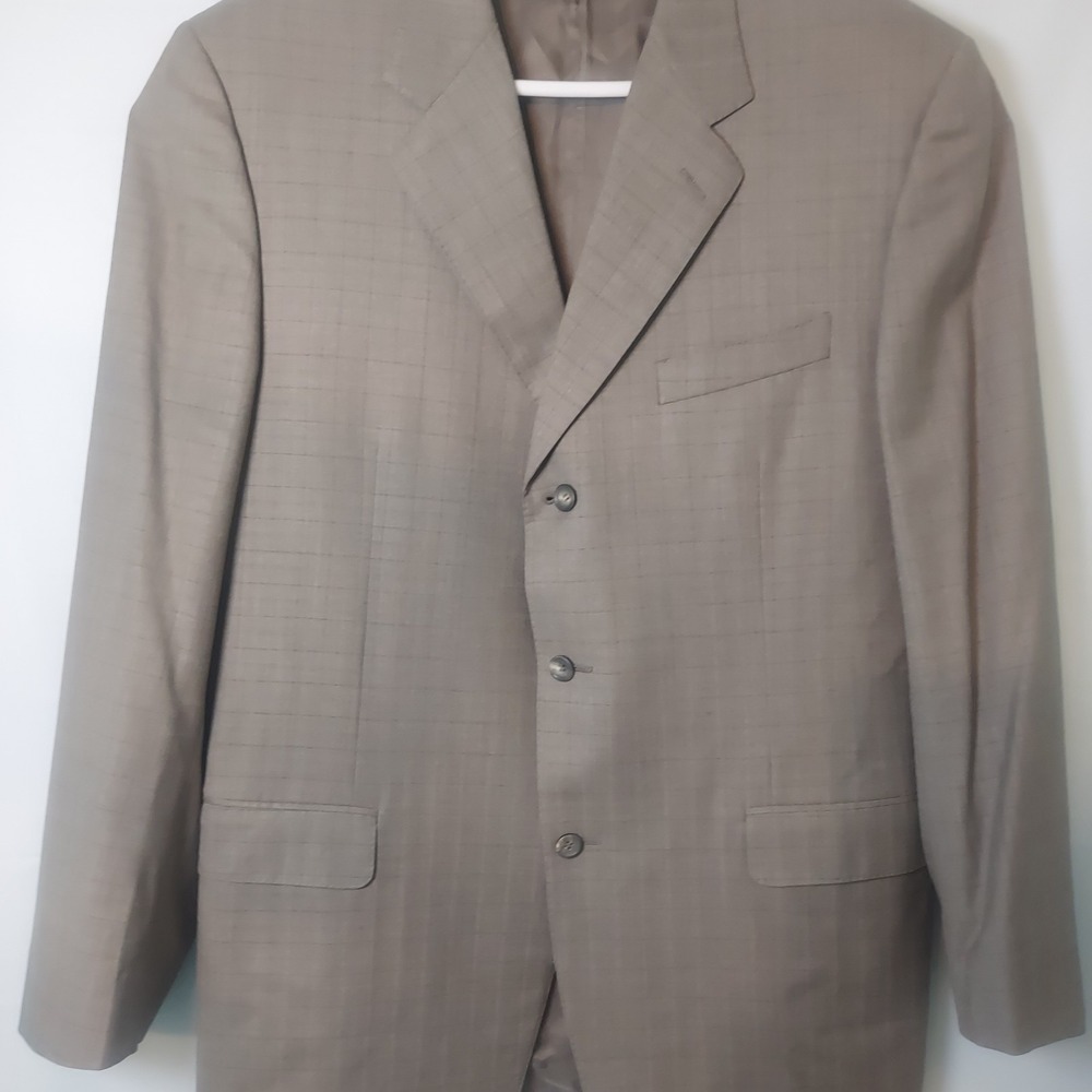 Canali Mens Blazer Brown 42R (52EU) Super‎ 120s Wool Birdseye Sports Coat *Marks